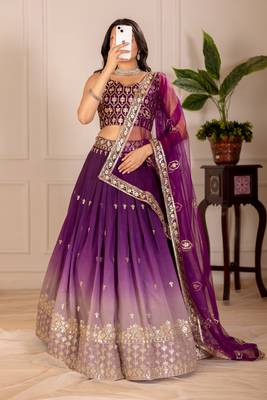 wine Designer Lehenga Choli for Women 1