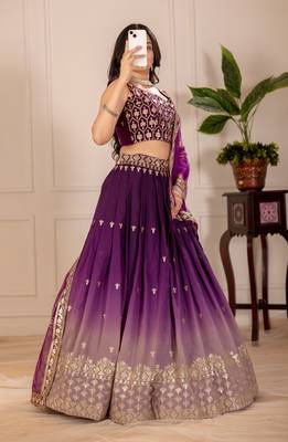 wine Designer Lehenga Choli for Women 2