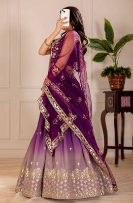 wine Designer Lehenga Choli for Women 3
