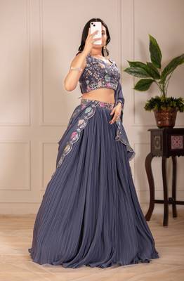 grey Designer Lehenga Choli for Women 2