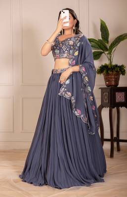 grey Designer Lehenga Choli for Women 3
