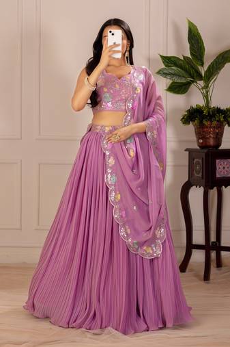 pink Designer Lehenga Choli for Women
