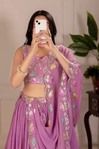 pink Designer Lehenga Choli for Women