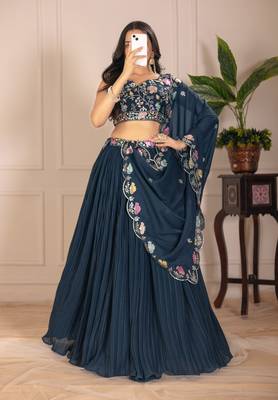 teal Designer Lehenga Choli for Women 1