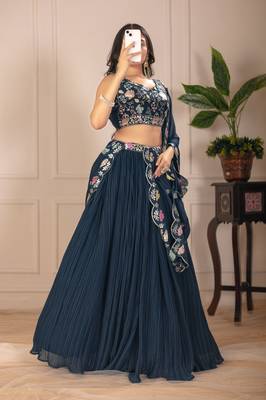 teal Designer Lehenga Choli for Women 3