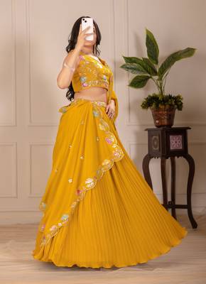 yellow Designer Lehenga Choli for Women 2