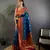 regal blue silk blend butti zari weaving constrast pallu banarasi saree