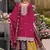 Pink chinon silk embroidered sequence sharara suit