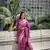 Onion Floral Banarasi silk blend Woven Saree With Matching Blouse