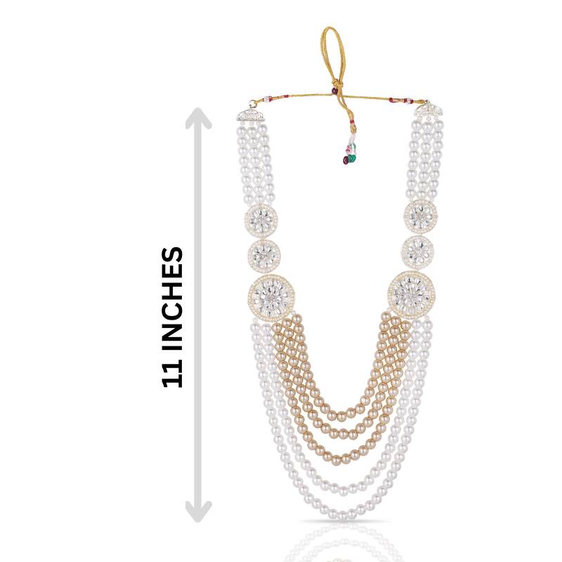 Beaded layered dulha moti mala