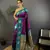 purple silk blend butti zari weaving contrast weaving border banarasi saree
