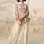 White embroidered chinon palazzo salwar suit