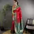 red silk blend butti zari weaving contrast weaving border banarasi saree