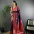 purple silk blend butti zari weaving contrast weaving border banarasi saree