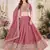 pastel pink Sequins Embroidered georgette lehenga choli dress