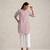 pink cotton blend short kurta