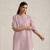 pink cotton blend short kurta