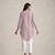 pink cotton blend short kurta