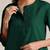 Dark green cotton blend short kurta