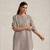 light grey cotton blend short kurta