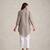 light grey cotton blend short kurta
