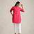 fuchsia cotton blend short kurta