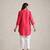 fuchsia cotton blend short kurta