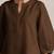 brown cotton blend short kurta
