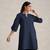 Blue cotton blend short kurta