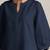 Blue cotton blend short kurta