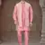 Pink Pure Silk jacquard designer indo western for mens