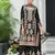 Black embroidered chinon palazzo salwar suit