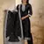 Black color cotton blend fabric weaving jacquard ceremonial readymade suit