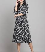 women's pure cotton jaipuri printed western dress