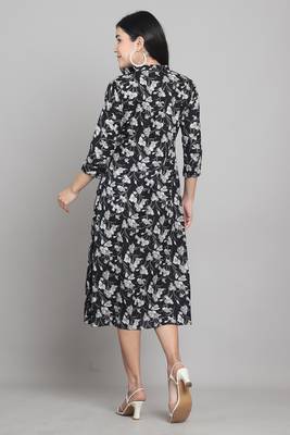 women's pure cotton jaipuri printed western dress 2
