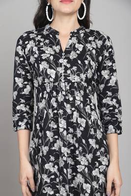 women's pure cotton jaipuri printed western dress 4