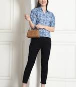 women's cotton jaipuri printed crop top