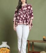 women's pure cotton jaipuri printed short top