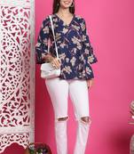 women's pure cotton jaipuri printed short top