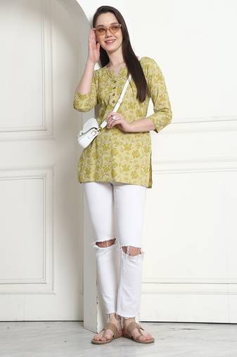 women's cotton jaipuri printed tunic