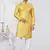Yellow jacquard silk pathani suits for mens