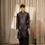 Black embroidery work greek satin fabric stylish kurta pajama for mens