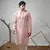 Pink printed modal fabric stylish kurta pajama for mens