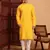 Yellow rayon fabric chikankari embroidery work traditional kurta pajama for mens
