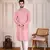 Pink smart and stylish printed cotton fabric kurta pajama for mens