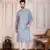 Blue smart and stylish printed cotton fabric kurta payjama for mens