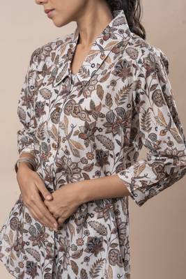 Off white jaal printed cotton shirt 1