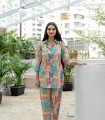 White printed cottonshirt