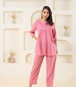 Pink pleated solid top