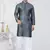 Grey jecquard silk pathani suits for mens wear